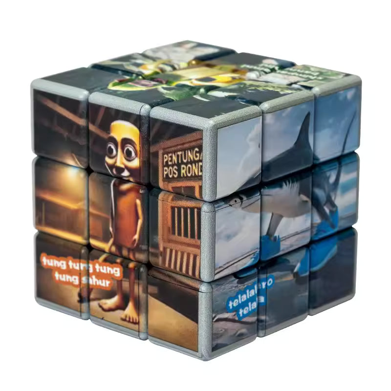 Italian Brainrot Cartoon Magic Cubes - Classic Puzzles Toy for Kids, Ideal Birthday Gift for 2025